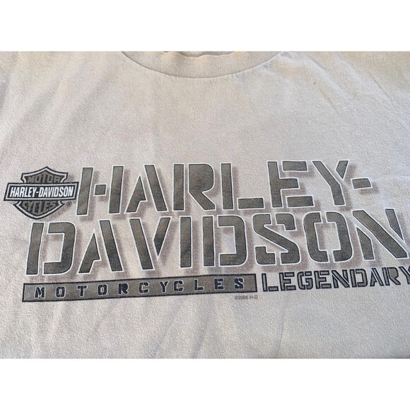 Vintage Y2K Harley Davidson Reno Nevada cream and black streetwear tee Size L - Picture 2 of 9